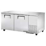 True TUC-67-HC - Deep Undercounter Refrigerator, (2) solid doors, (4) shelves